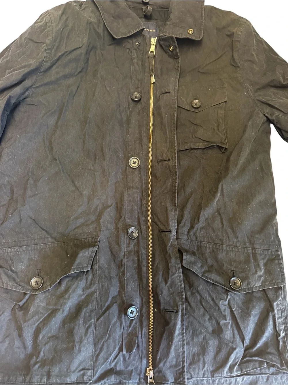 Banana Republic Mens Size M Full Zip Jacket Black